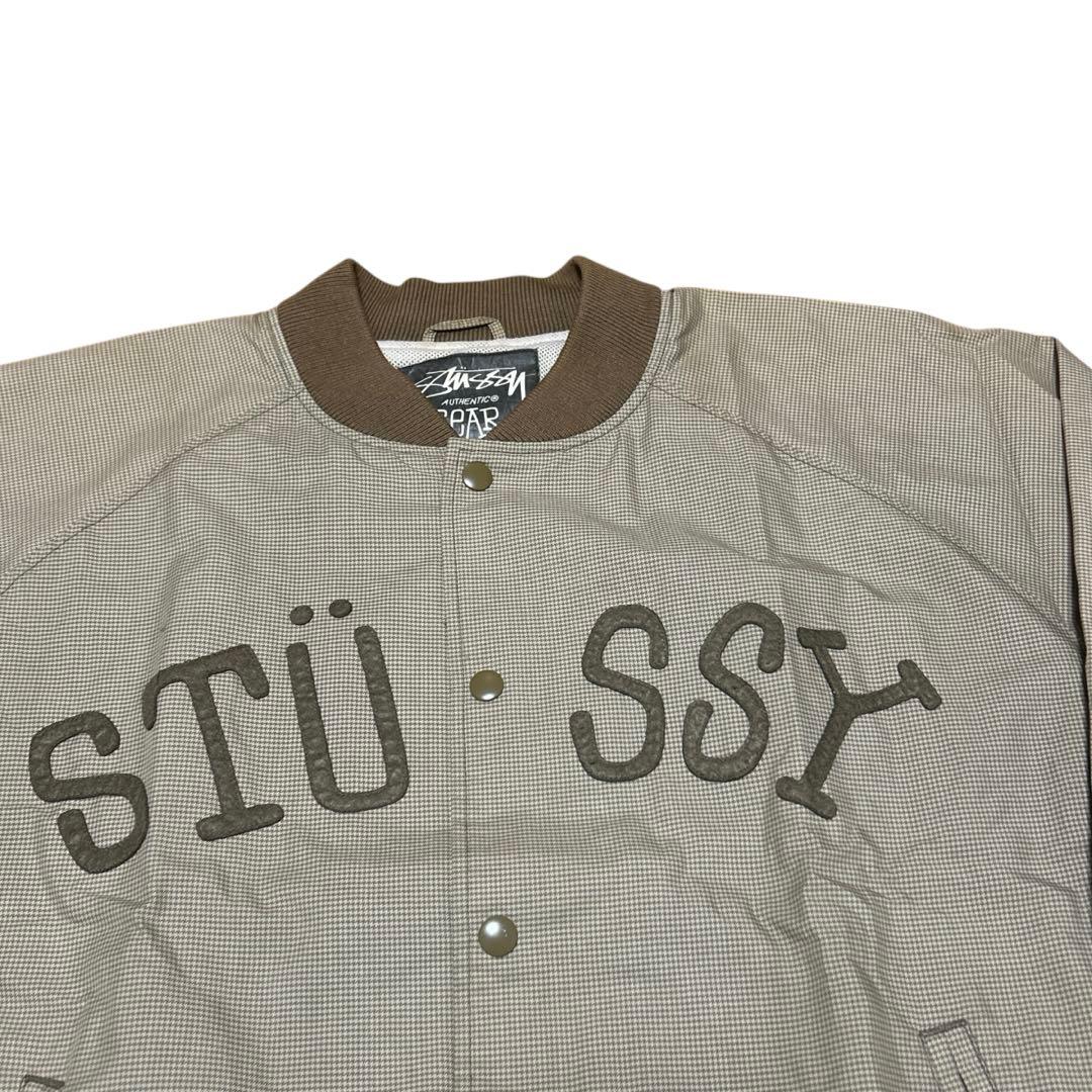 old stussy 90s スタジャン ブラウン ガンクラブチェック - メルカリ