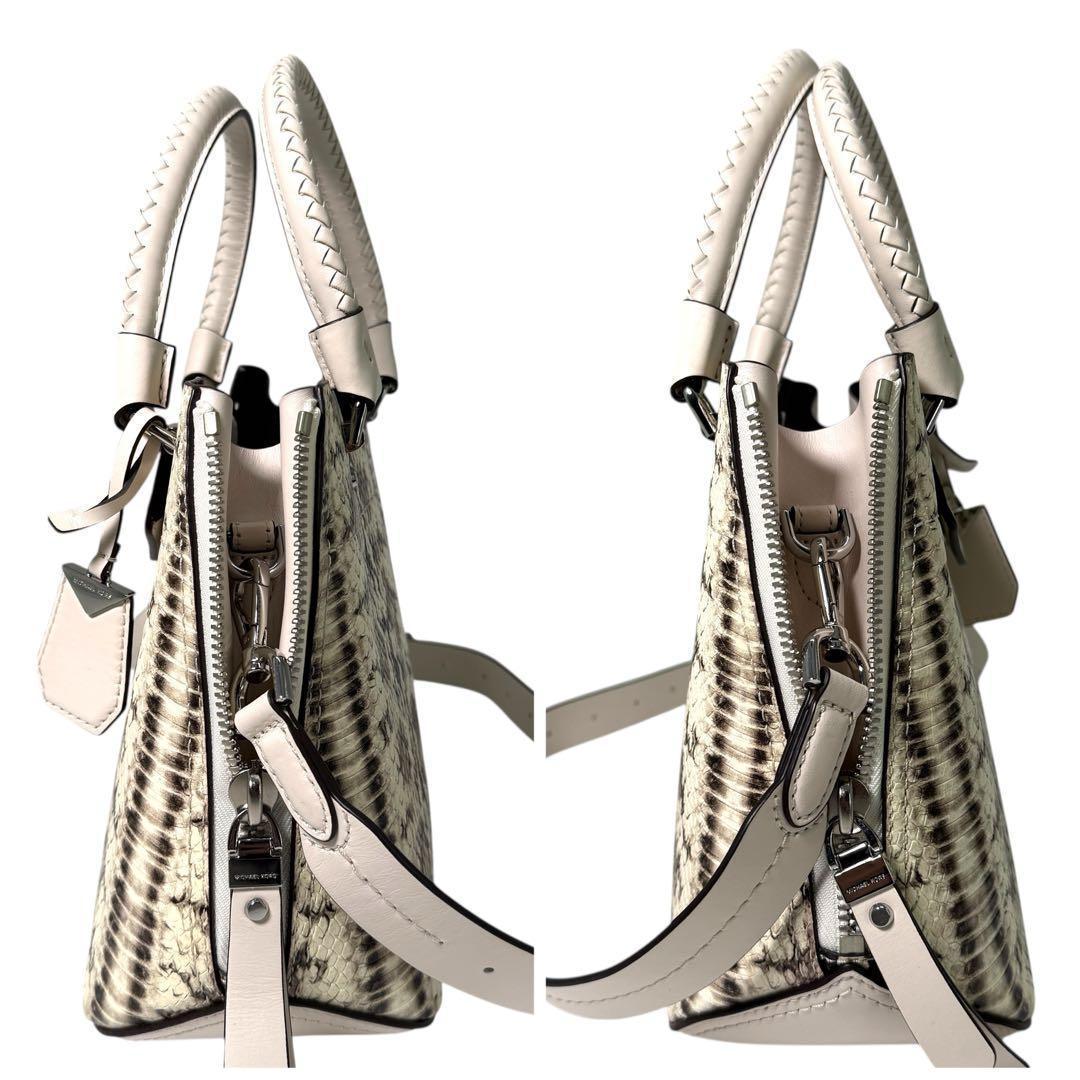 《入手困難》マイケルコース ハンドバッグ 2way パイソン柄 型押し レザー