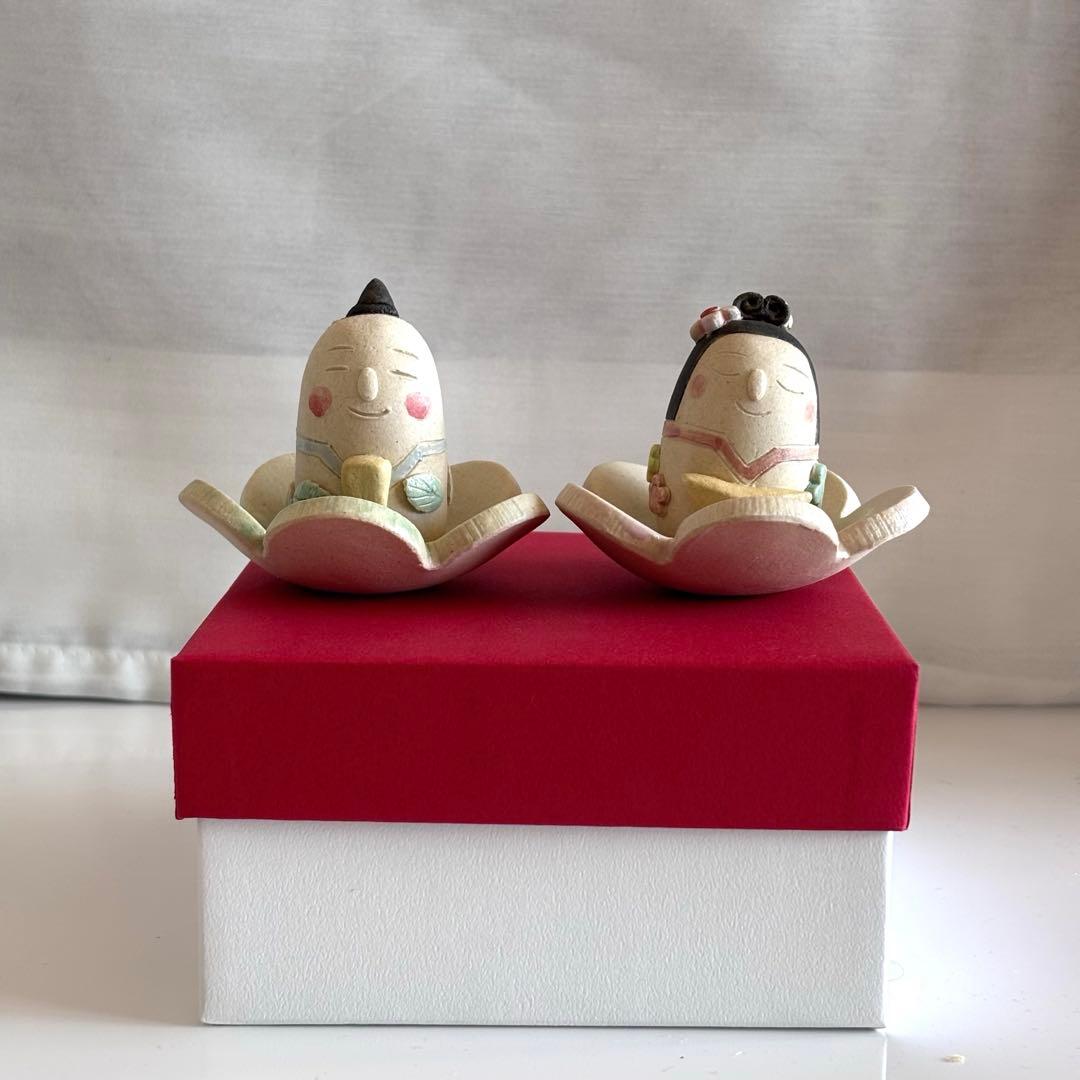 岡崎順子さん 雛人形 陶器 岡崎順子さん作陶の陶のおひなさまを出しました。＃ひなまつり2025 | LEE