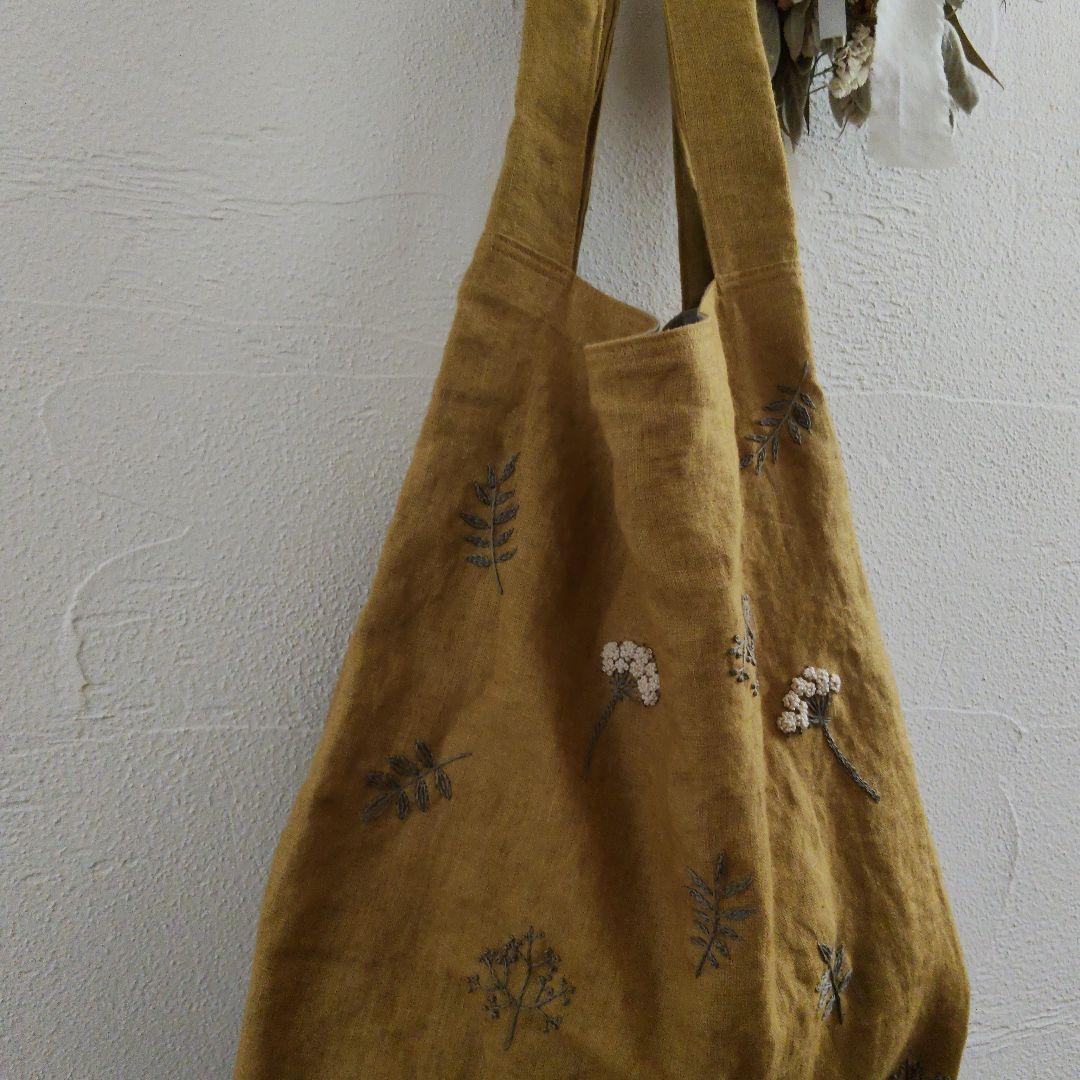 ララ様オーダー専用ページ】リネン刺繍 エコバッグ メガネケース