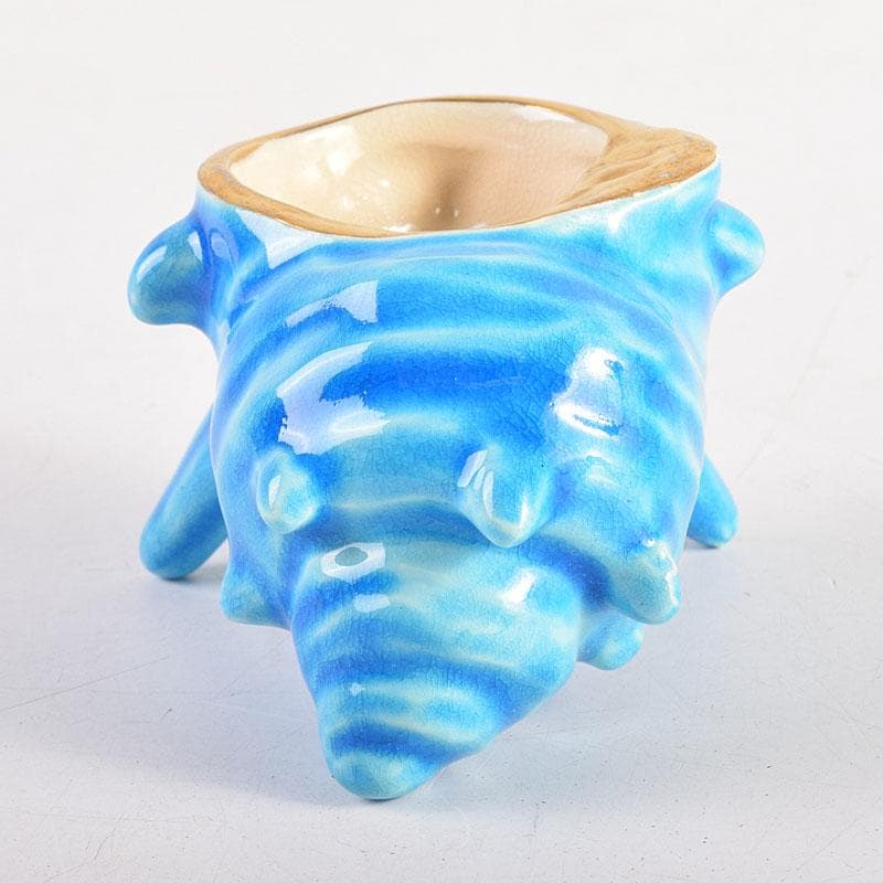 茶道具 平安 手塚桐鳳造 浅黄交趾栄螺 蓋置 共箱 V 8362 - メルカリ