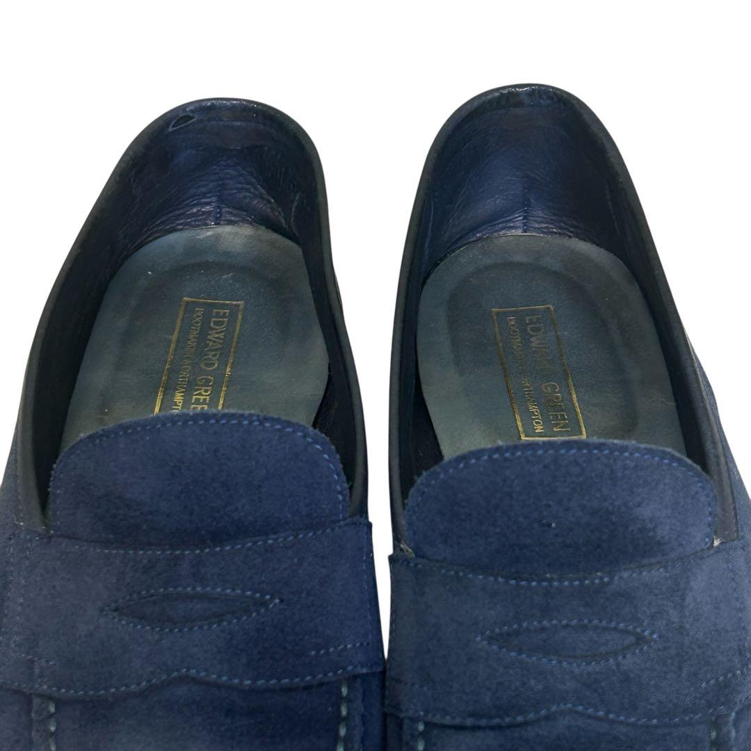 美品エドワードグリーン ピムリコ スエードスクエアローファー