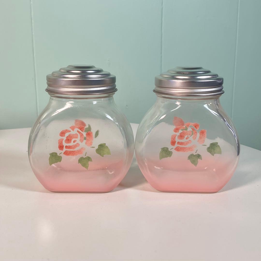 Many マニーローズ ガラス キャニスター 6個セット✨