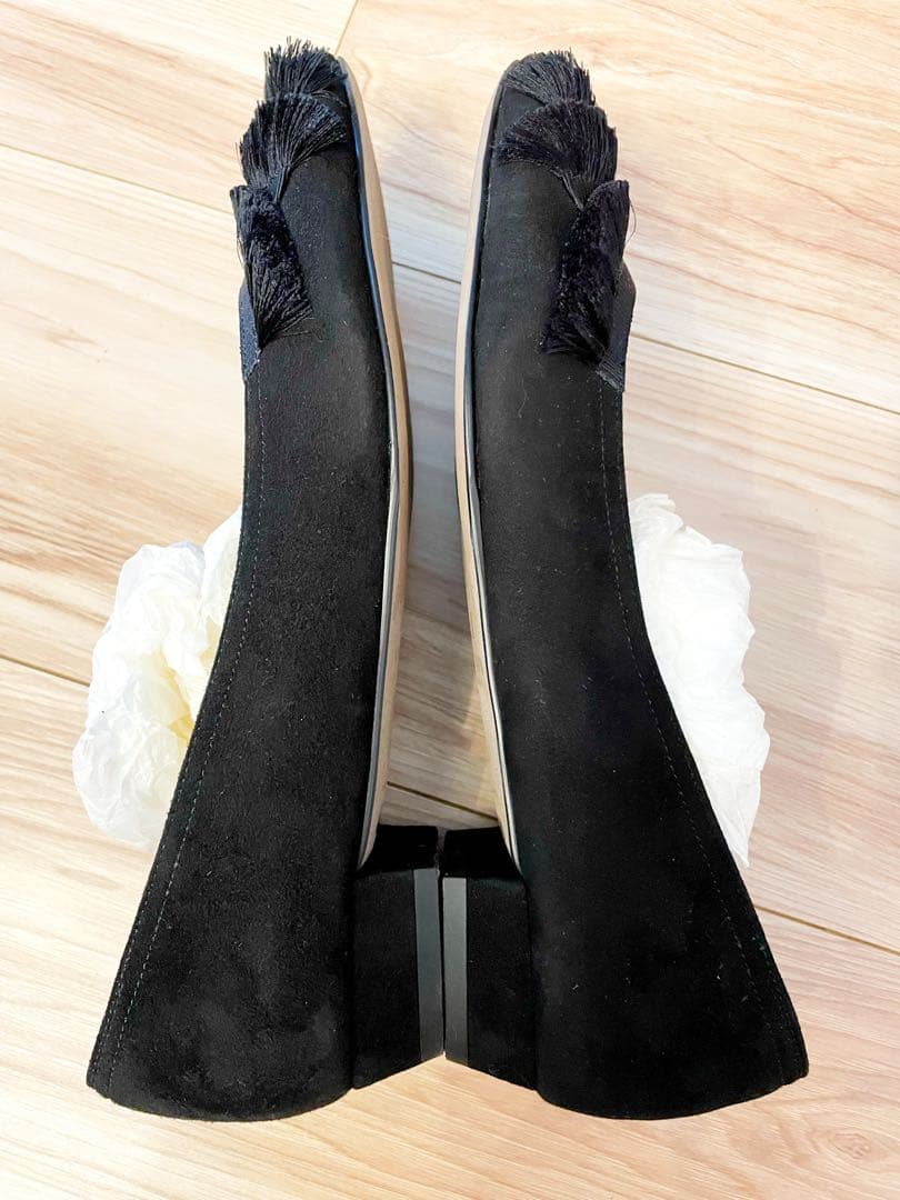 【更にお値下げ済】LANVIN フリル付きフラットシューズ 23.5cm