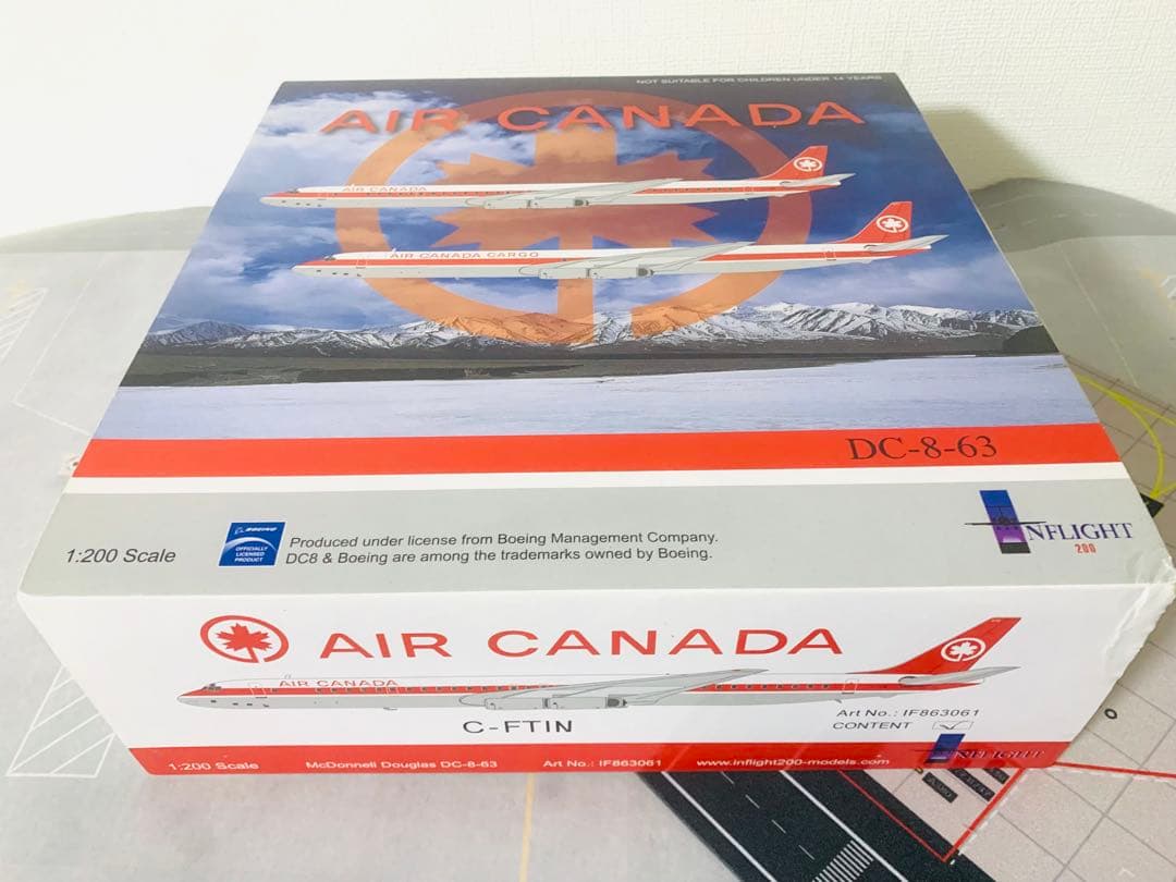 インフライト1／200エアカナダDC－8－63金属製ダイキャスト