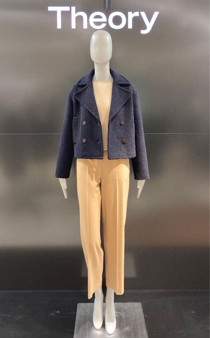 サボテン様 Theory 22aw ショート丈Pコート 890 ネイビー - メルカリ
