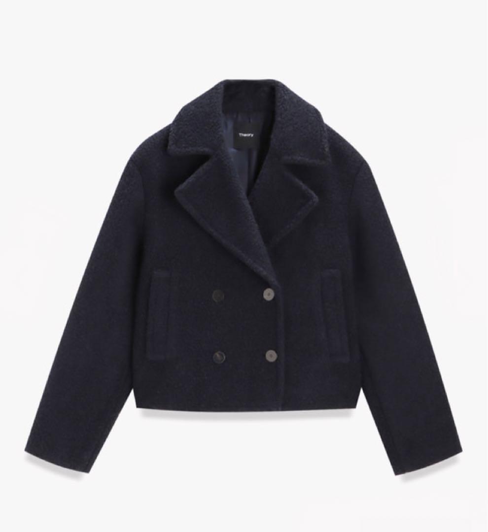 サボテン様 Theory 22aw ショート丈Pコート 890 ネイビー - メルカリ