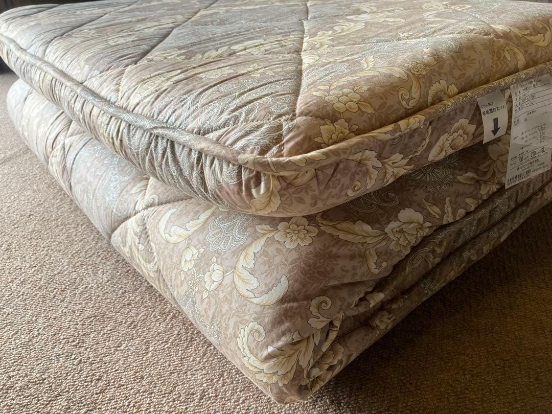 西川 敷布団 シングルロング 上品 ベージュ 羊毛混 三層構造 固わた使用 西川（nishikawa） 敷布団 敷き布団 シングルロング 両面ウール50