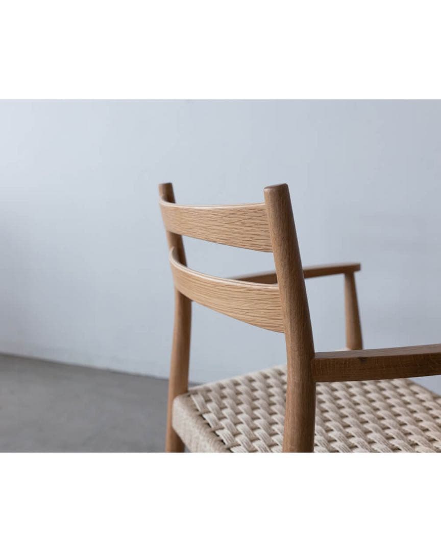 ミント様専用 ペーパーコード 肘付きチェア オーク材 - メルカリ