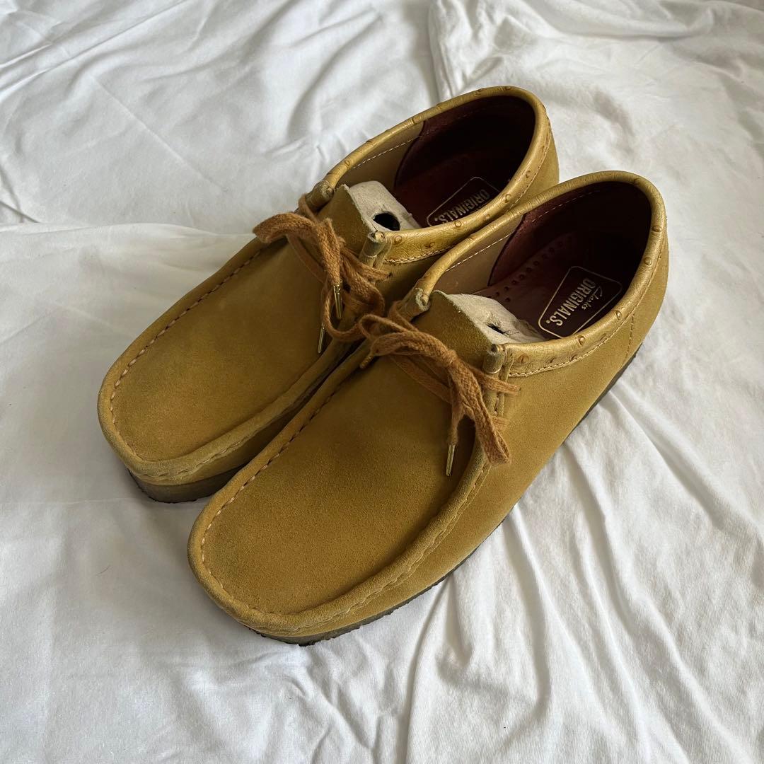 35周年 stussy Clarks ワラビー 25.5cm イエロー