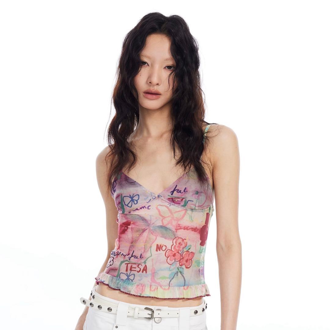 フェアリーグランジ】THE LIGHI グラフティーhippieキャミソール