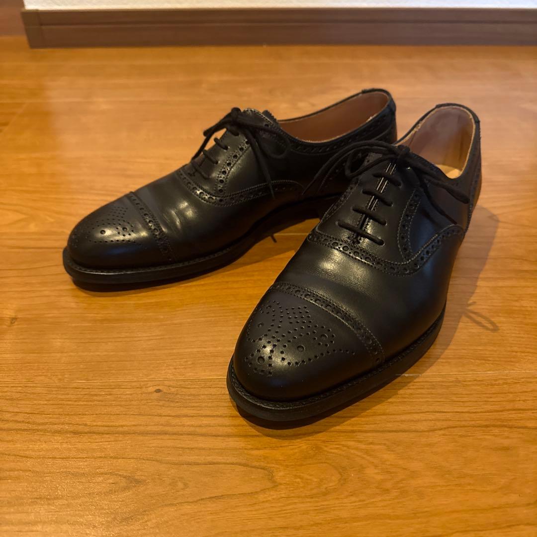 CROCKETT&JONES YEOVIL サイズ6 1/2E ブラック Crockett＆Jones】クロケット＆ジョーンズ YEOVIL セミブローグ カーフ