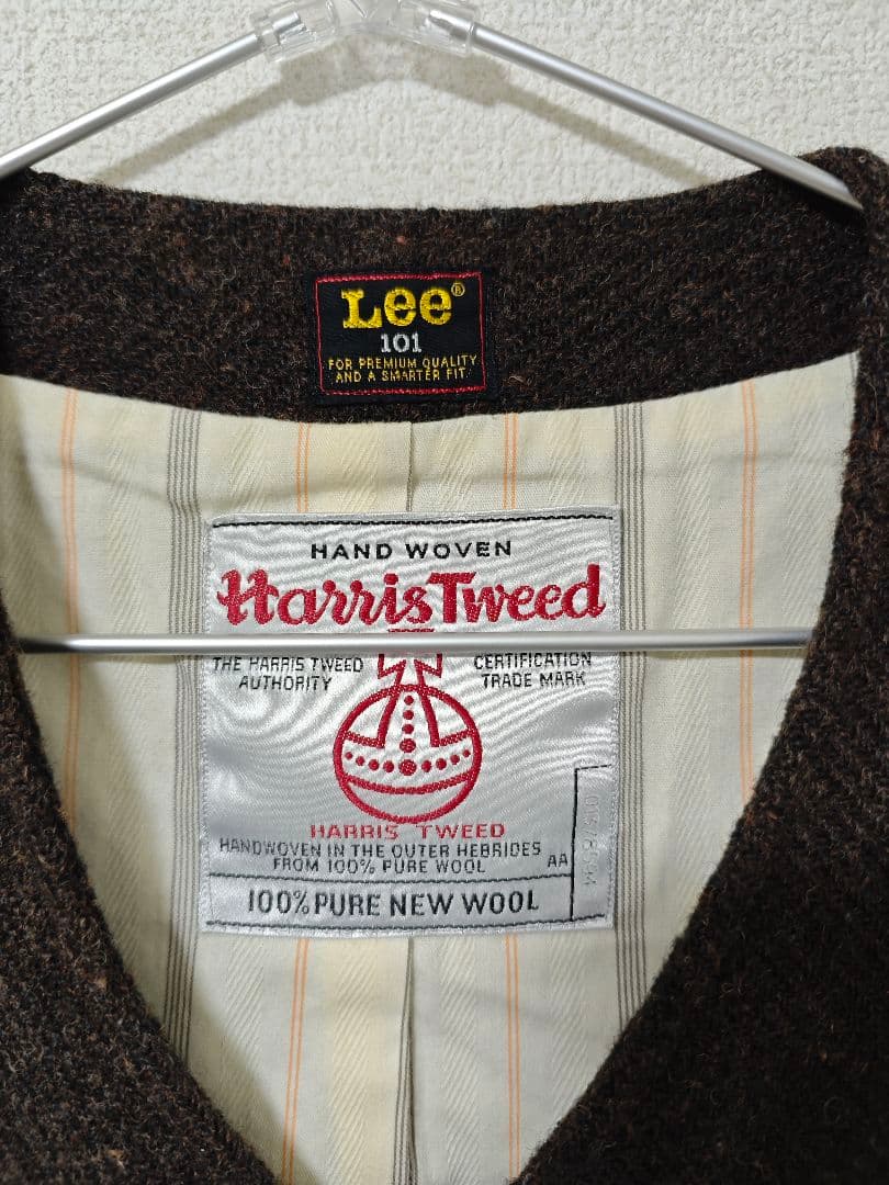 Lee ハリスツイード ウールベスト ヴィンテージ オーブ グランジ 70s