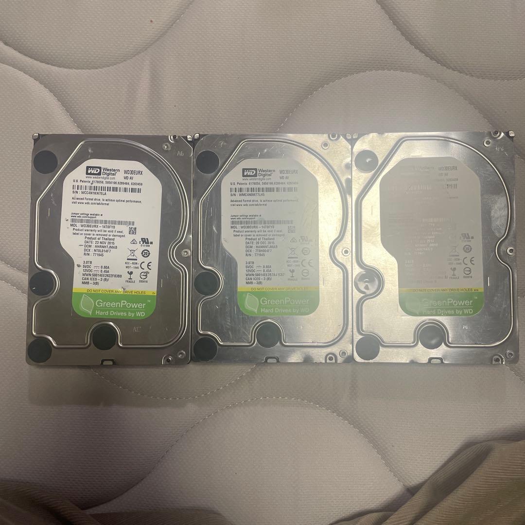Western Digital HDD 3TB 3個 管理No.06