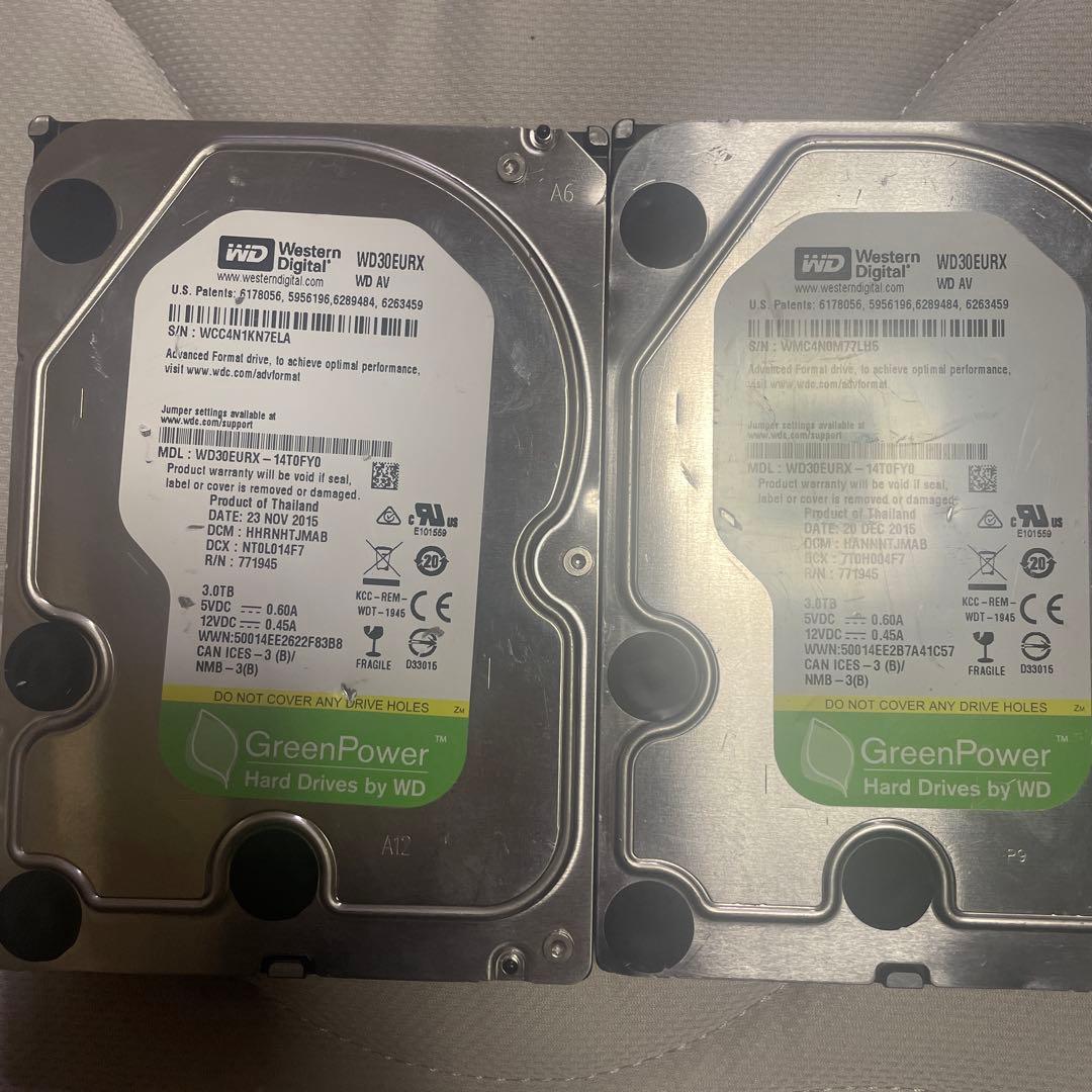 Western Digital HDD 3TB 3個 管理No.06