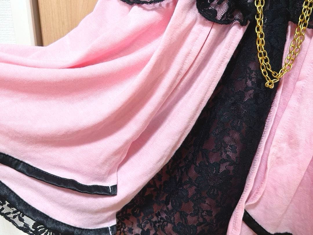 GOLDS♡ビジューバックル付き♡ゴールドチェーン♡配色キャミトップス