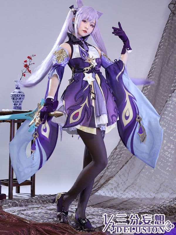 【コスプレ衣装】刻晴(三分妄想)／原神【フルセット】 三分妄想 原神 コスプレ 刻晴 コクセイ 新スキン 霓裾の舞 衣装
