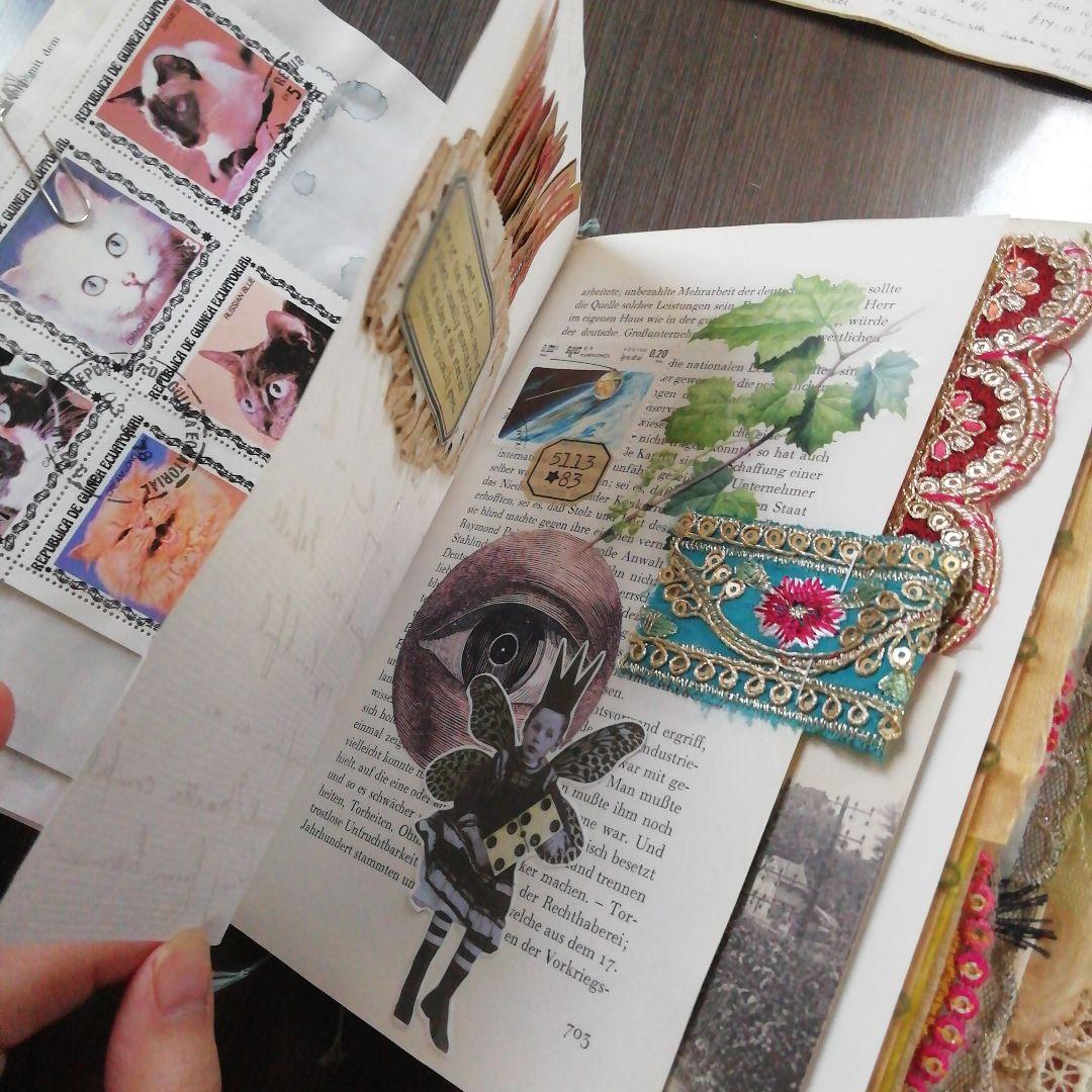 分厚ーーいジャンクジャーナル♡雑記帳 ヴィンテージ 植物 ブロカント