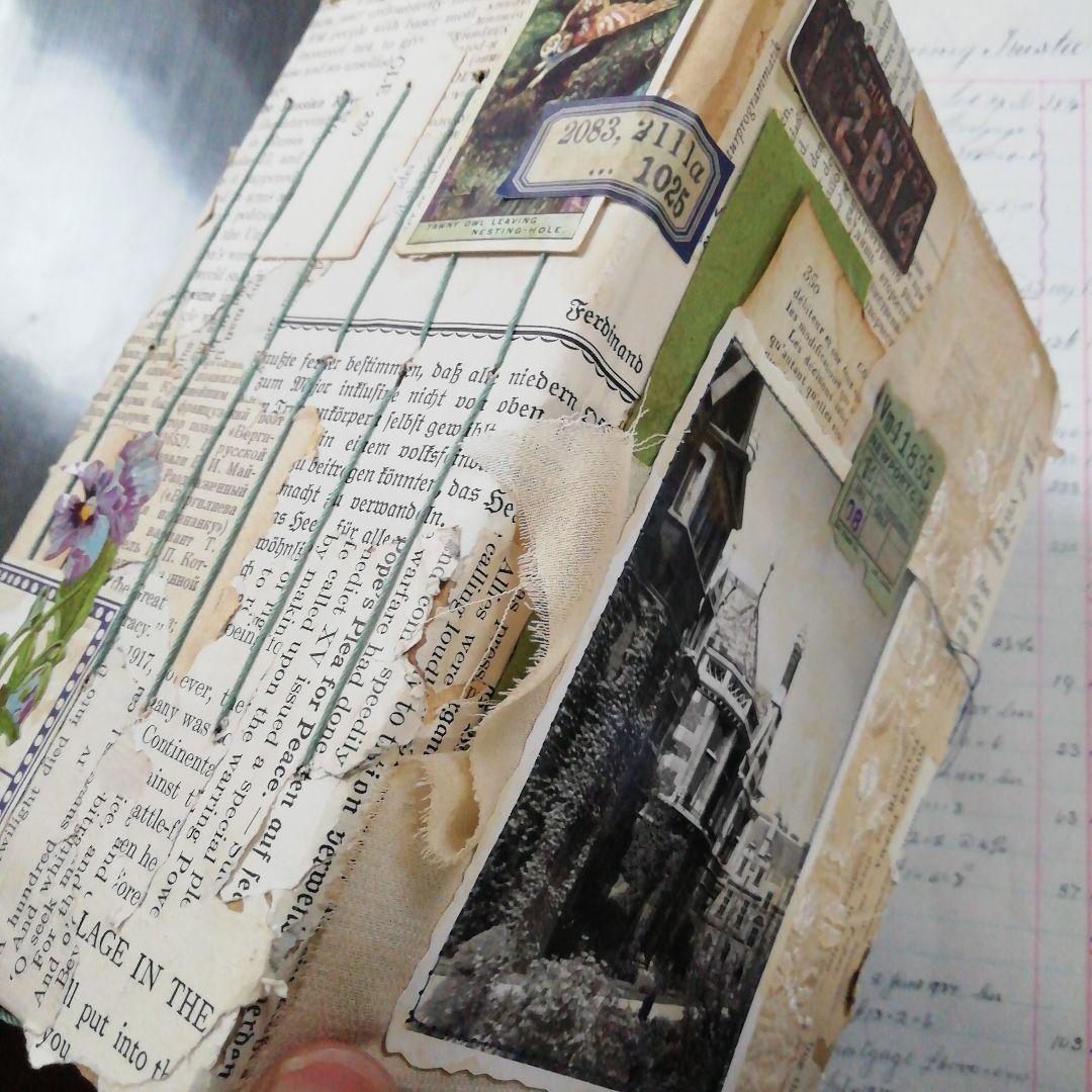 分厚ーーいジャンクジャーナル♡雑記帳 ヴィンテージ 植物 ブロカント