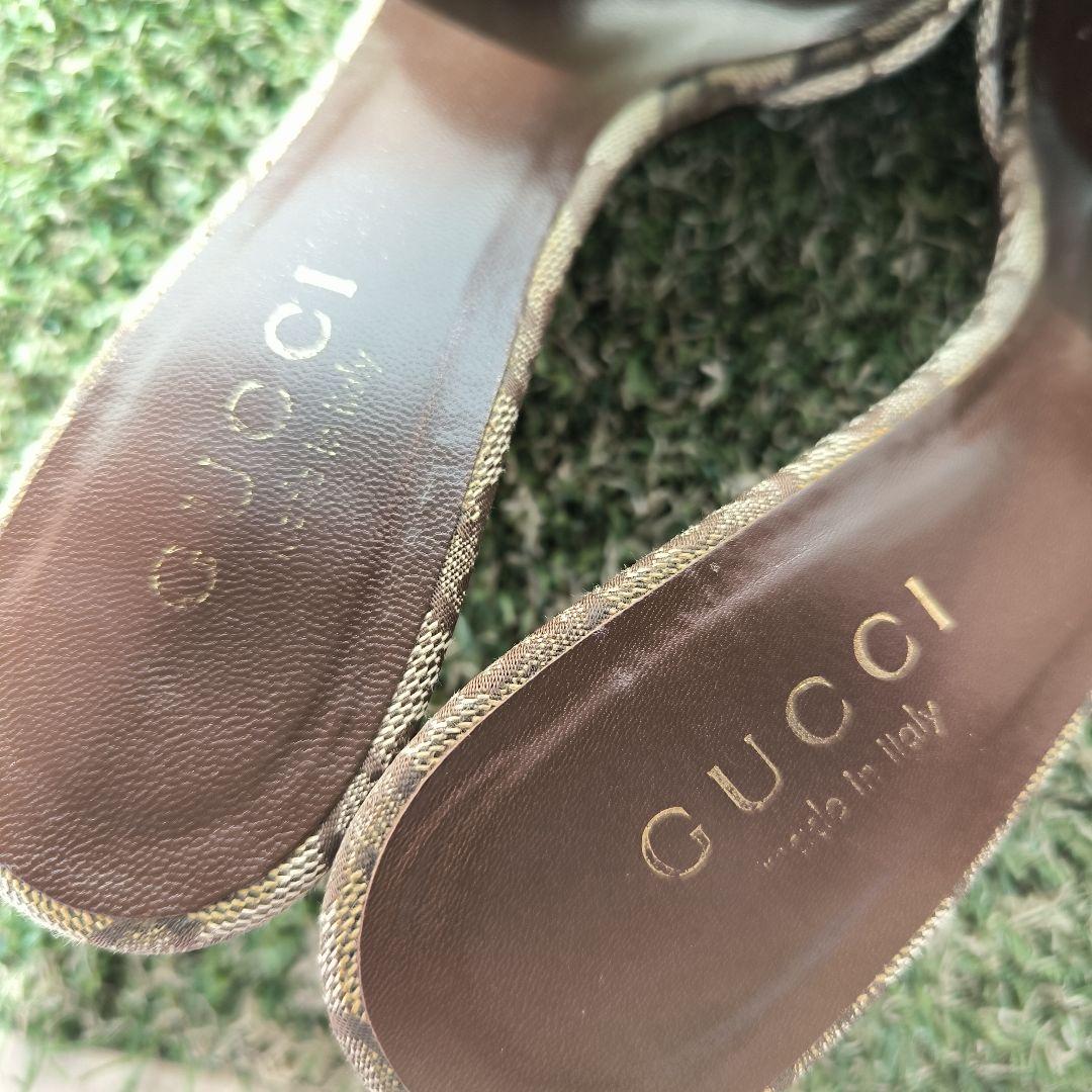 GUCCI ロゴ入りサンダル 35.5C　日本サイズで約22〜22.5cm