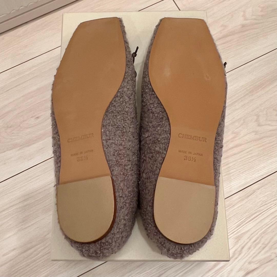 未使用✨chembur チェンバー フラットシューズ ボア 23h 23.5 - メルカリ