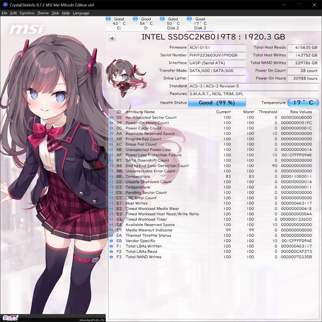 Intel D3-S4510 Sata SSD 1.92TB ③