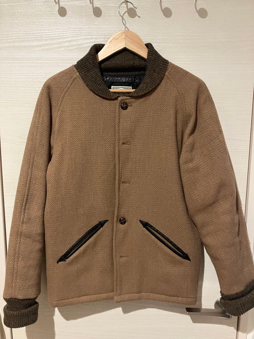 HOUSTON ファラオジャケット スタジャン キルティング メルトンウール