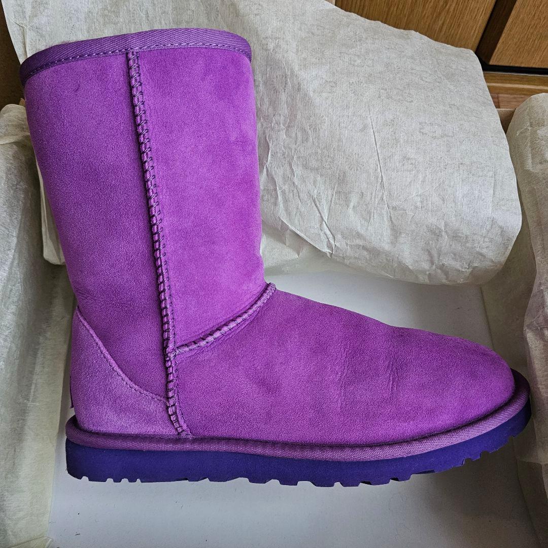 値下げ UGG ムートンブーツ パープル 並行輸入品 サイズ 6 23cm