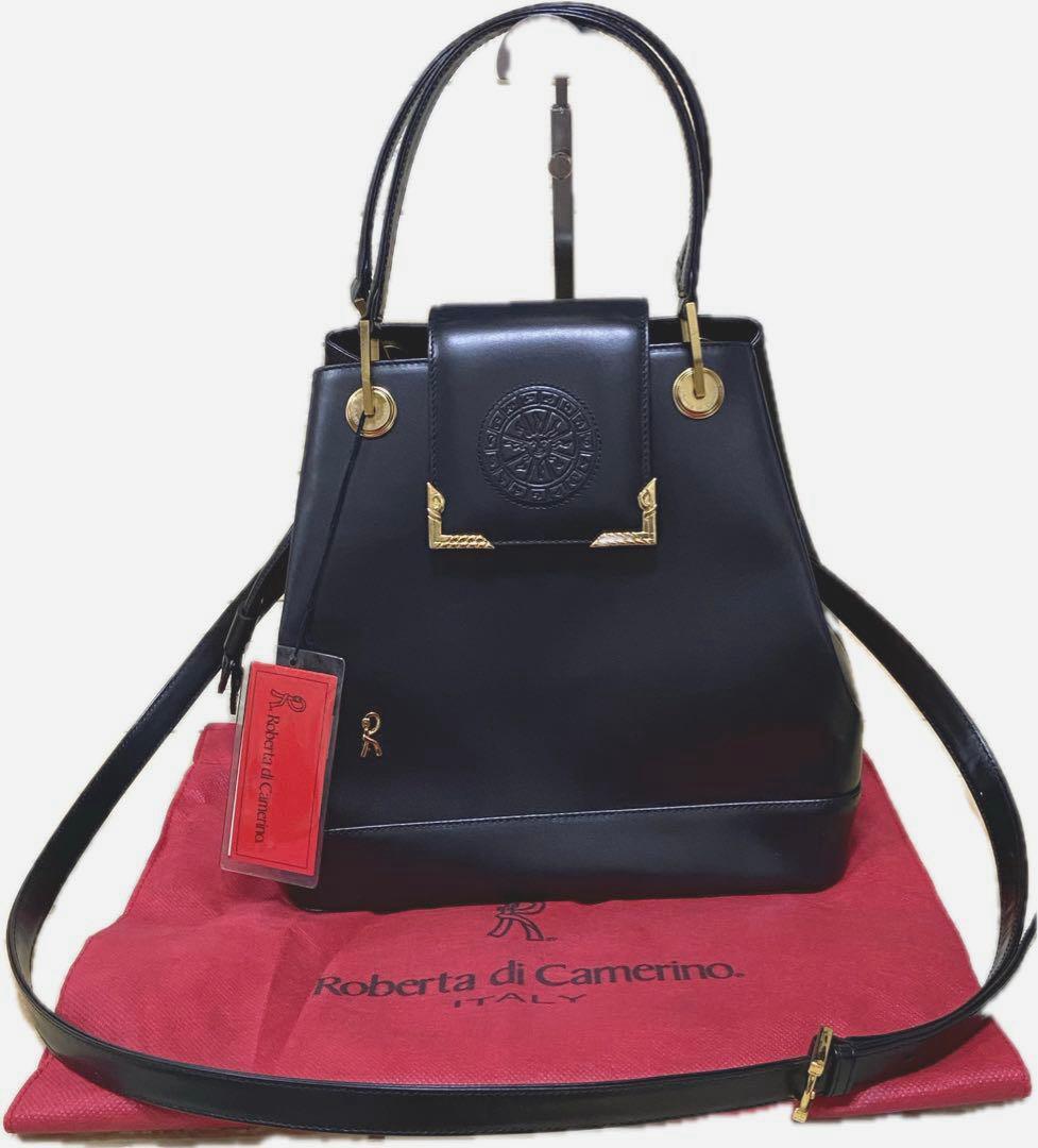 未使用 ロベルタディカメリーノ ワンショルダーバッグ 巾着 レザー 本革 バケツ 未使用 ロベルタディカメリーノ ワンショルダーバッグ 巾着 レザー 本