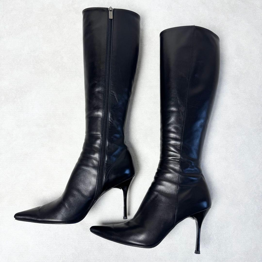 極美品】ピンキー＆ダイアン ロングブーツ 36.5 黒 リーガル製 本革