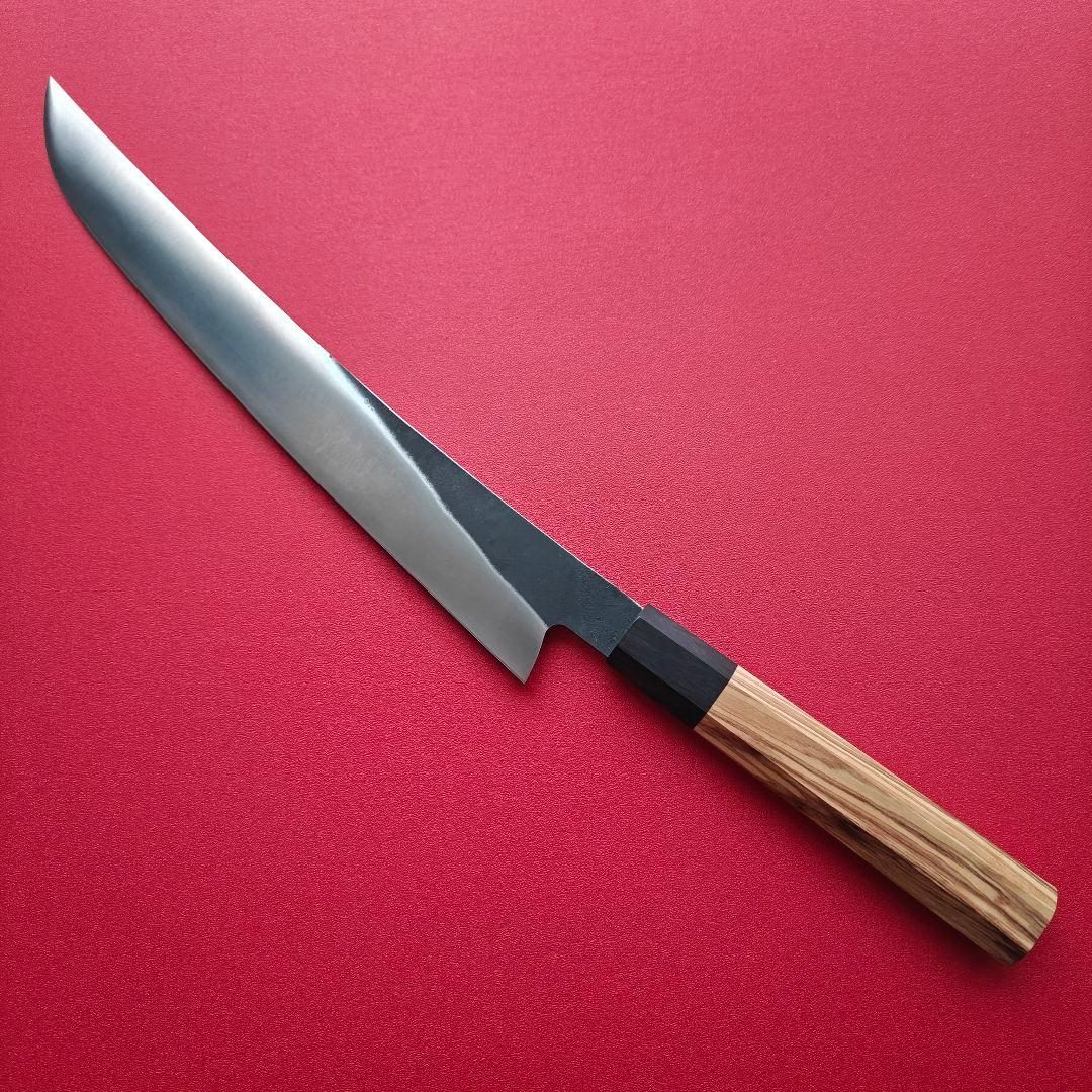 新品　先丸柳刃　筋引き　モリブデン鋼　八角柄 刺身（柳刃）先丸 和包丁／片刃包丁｜堺包丁の通販 實光刃物(じっこう