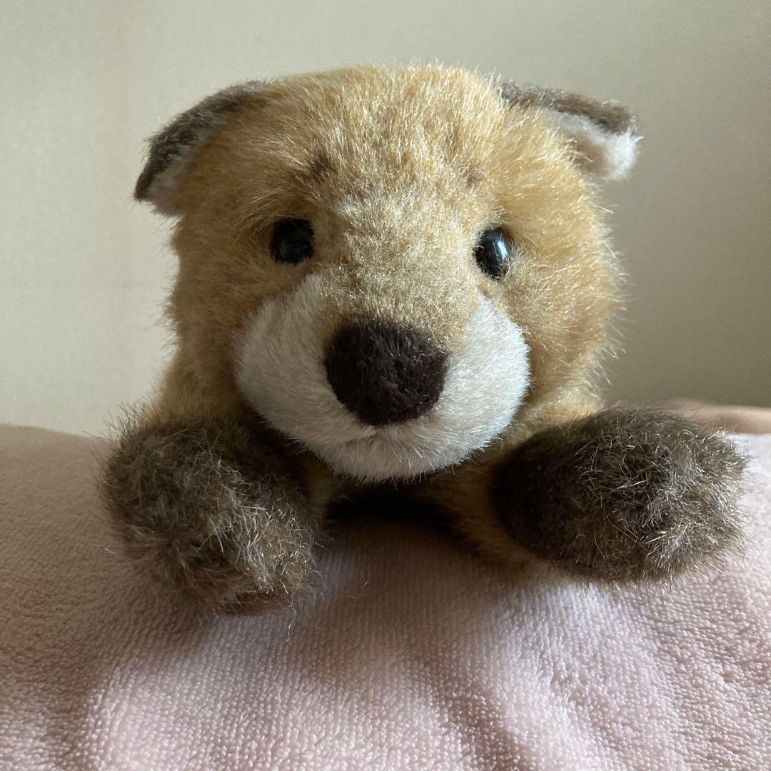 やまね工房 落合けいこ きつねの赤ちゃん 寝そべり ぬいぐるみ 中古品