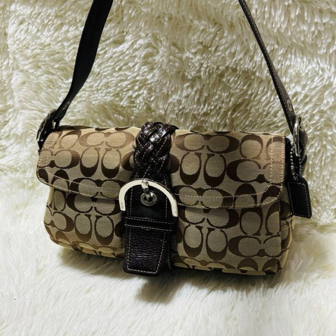 極美品】コーチ ワンショルダーバッグ ソーホー シグネチャー y2k 6314