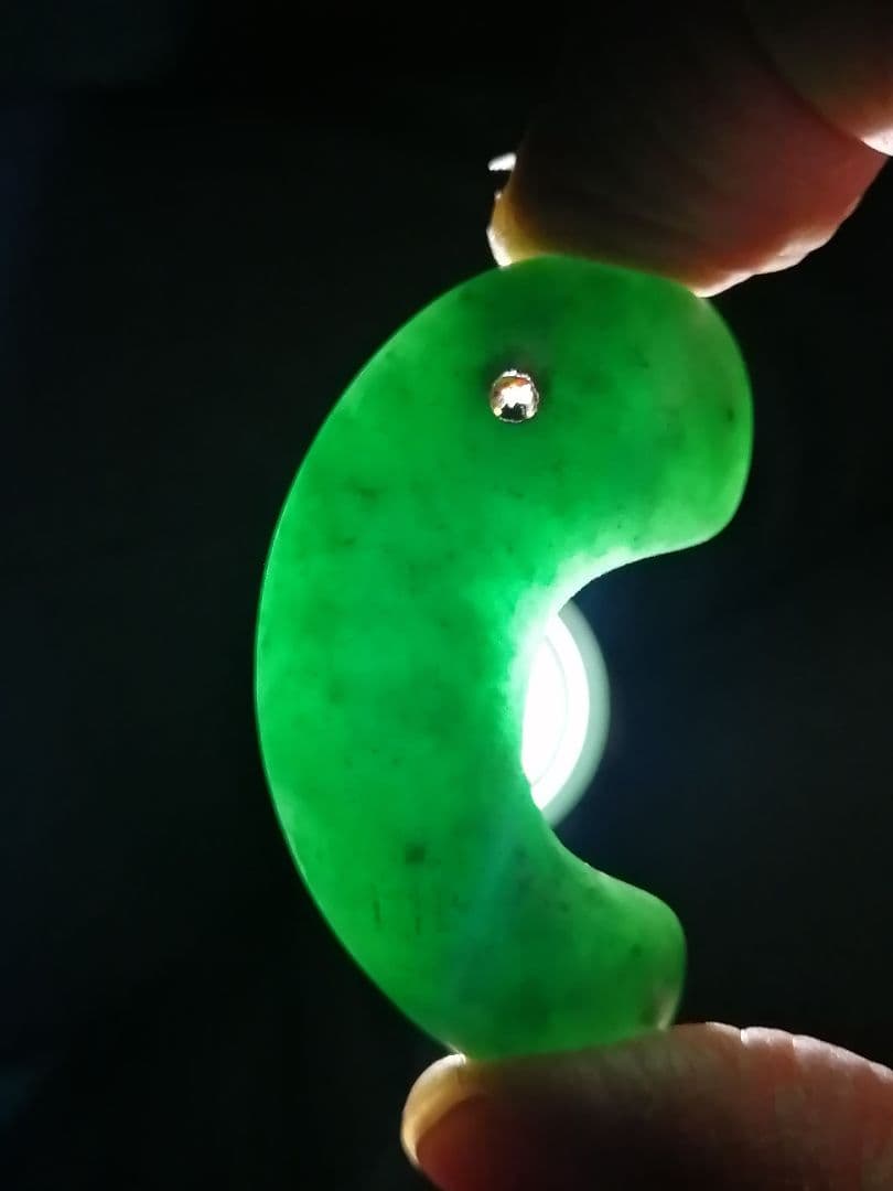 ★古墳期『糸魚川翡翠勾玉』出土品。4.90cm【超琅玕翡翠】最高峰の巨大勾玉です