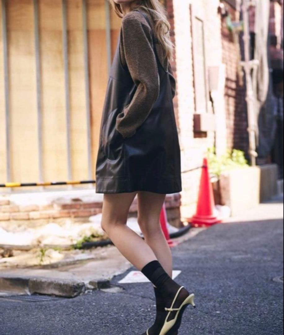 AKTE フェイクレザーミニワンピース フェイクレザーミニワンピース | AKTE