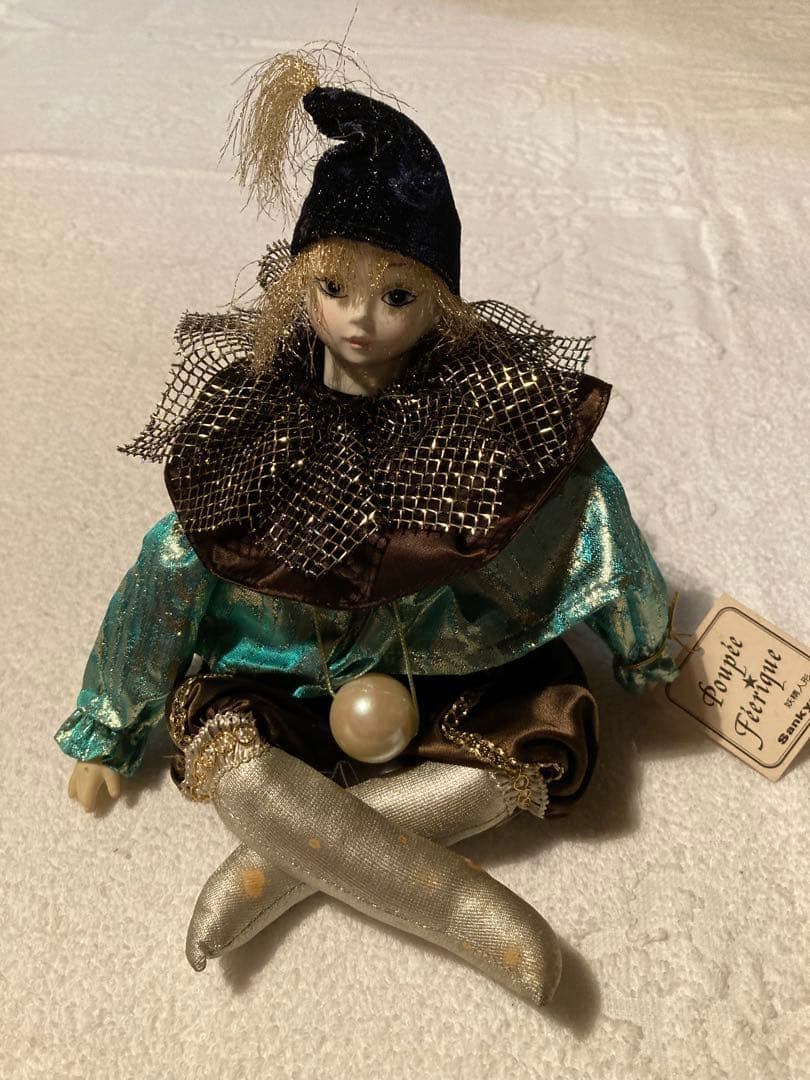 ピエロ ビスクドール オルゴール付き アンティーク レトロ - メルカリ