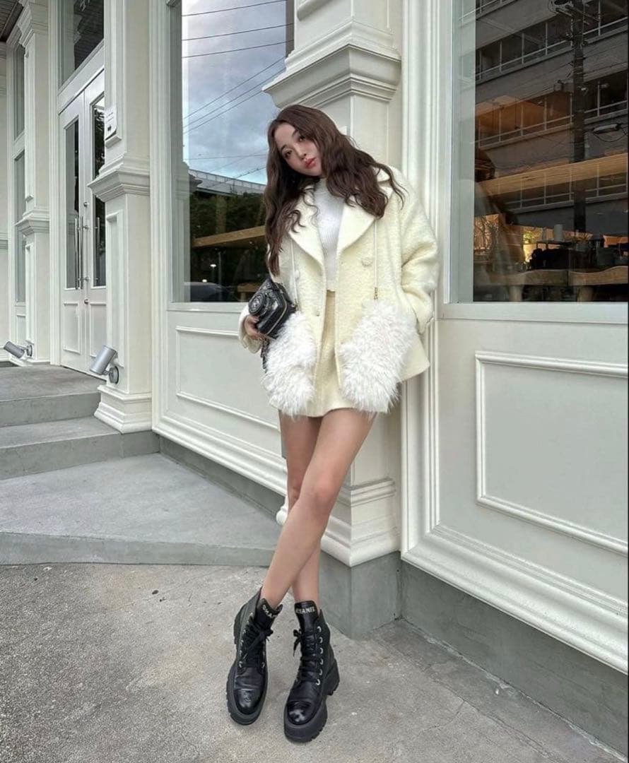 sheller】シェリエ mofumofu ミトン 手袋 ファー - メルカリ