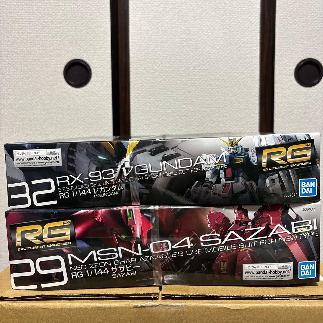 RG リアルグレード 1/144 νガンダム&サザビー　セット販売 RG 1/144 νガンダム & RG 1/144 サザビー｜ヤガワさんさんのガンプラ
