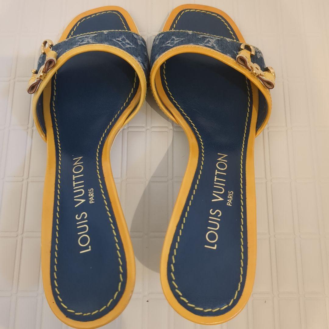 ＊LOUIS VUITTON モノグラムデニムミュール　22.5cm＊