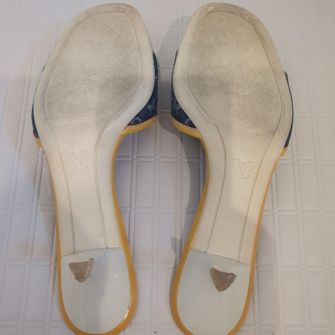 ＊LOUIS VUITTON モノグラムデニムミュール　22.5cm＊