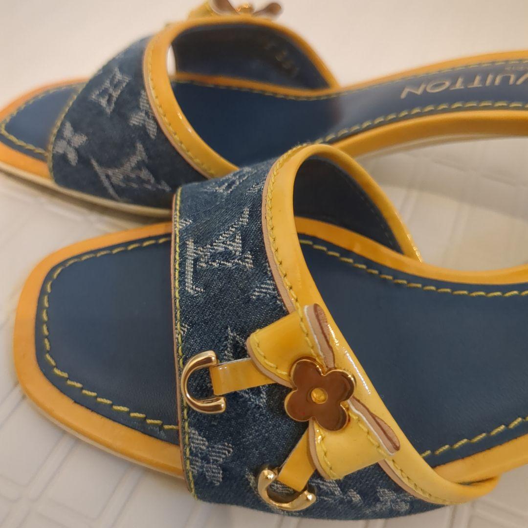 ＊LOUIS VUITTON モノグラムデニムミュール　22.5cm＊