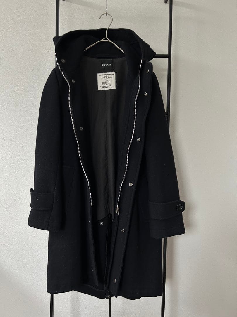ズッカ/ZUCCA 紺 ダッフルコート - メルカリ