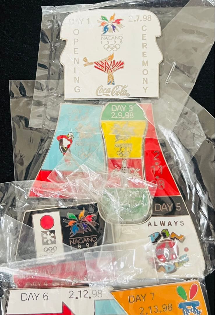 1998 長野オリンピック ピンバッジ コカコーラデイピン 正規品フル