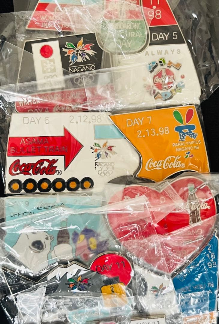 1998 長野オリンピック ピンバッジ コカコーラデイピン 正規品フル
