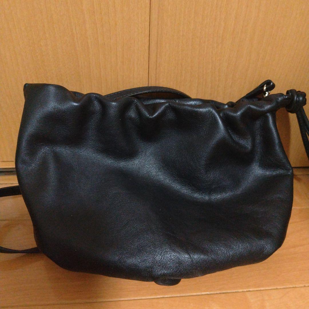 ラシット レザー巾着4WAYショルダーバッグ russet ブラック - メルカリ