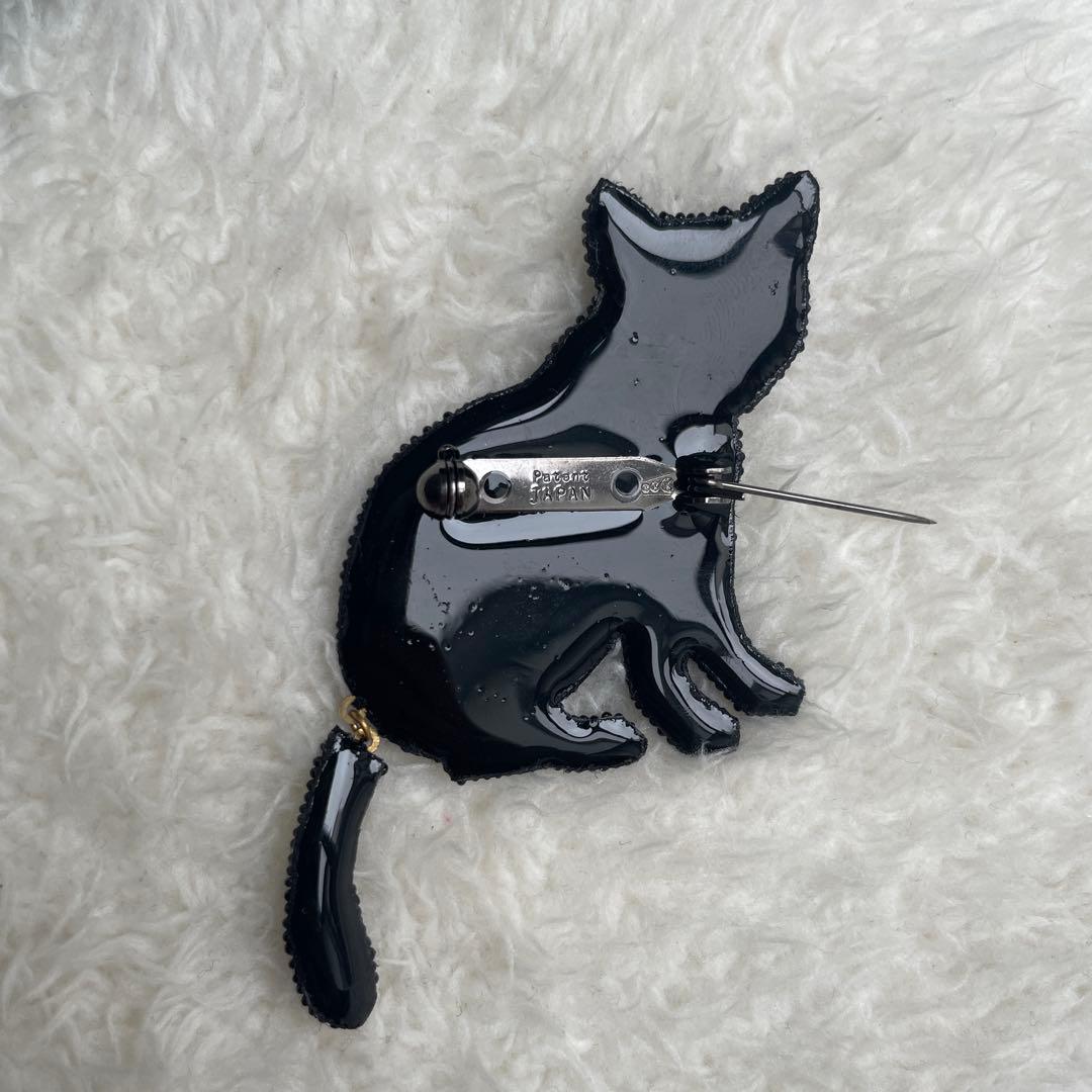 小林モー子 ブローチ maison des perles ビーズ 黒猫 ピン - メルカリ