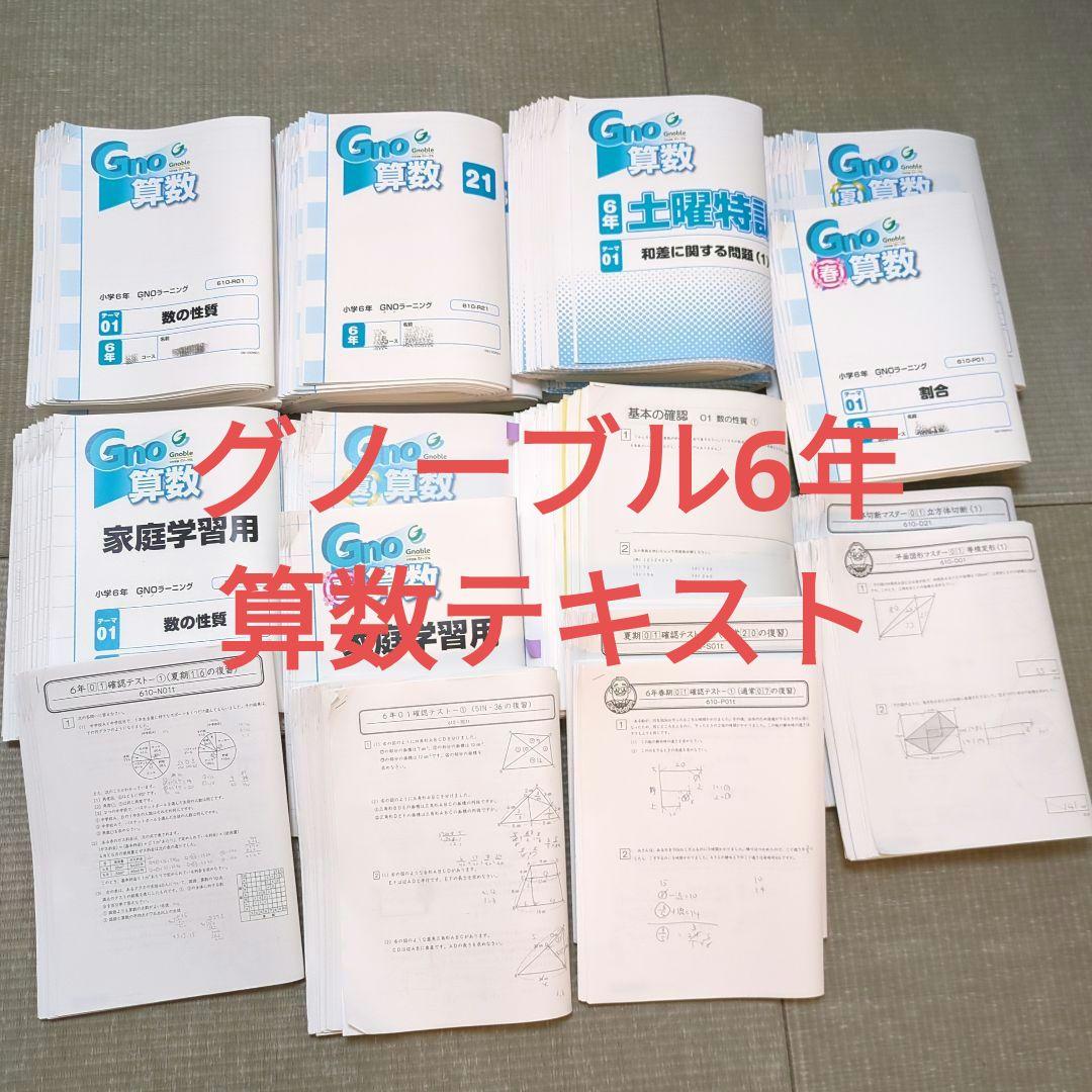 グノーブル 算数 6年 1年分フルセット（2022年2月〜2023年1月） - メルカリ