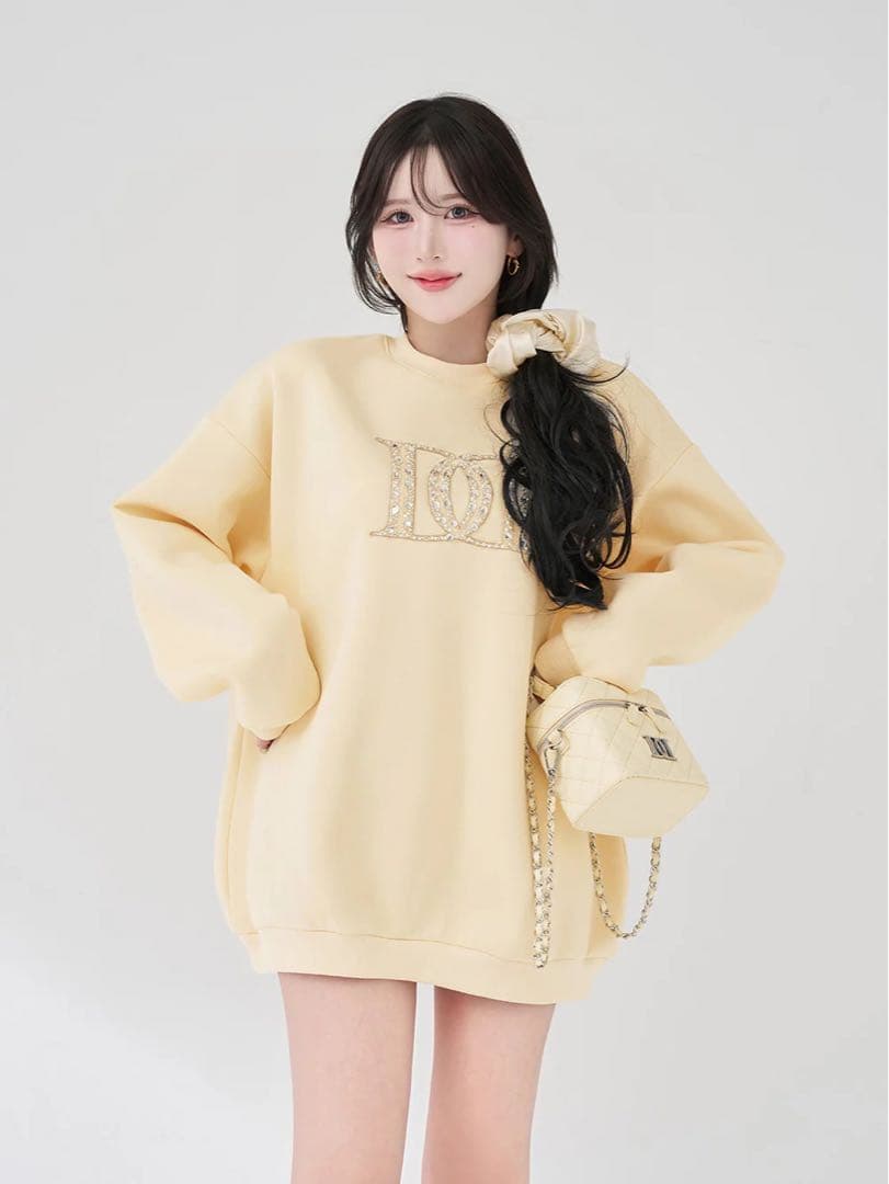 Darich ダーリッチ ロゴビジュースウェットプルオーバー イエロー