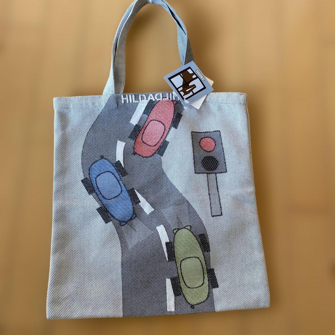 スウェーデン ヒルダヒルダ ジャガード織 トートバッグ 車 新品未使用