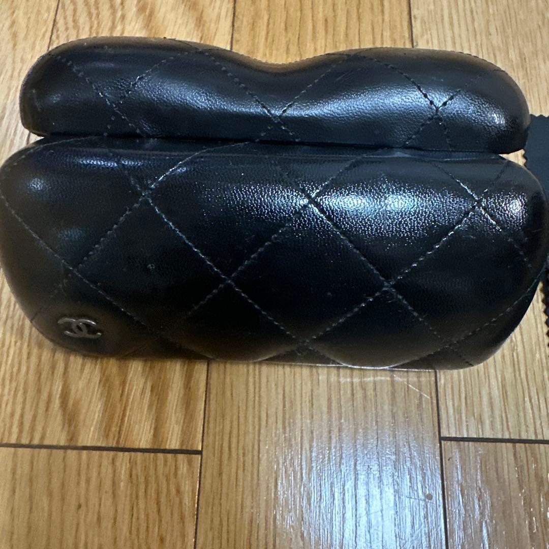 CHANEL ブラックレザー メガネケース - メルカリ